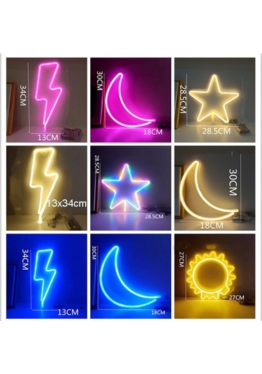 Soulader Pembe Bulut Desenli Neon Oda Dekorasyon Işığı Yatak Odası Aydınlatma Çok Renkli