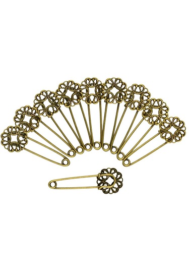 Homyl 10 Adet Boş Telkari Çiçek Bankası Dıy Başörtüsü Antik Bronz