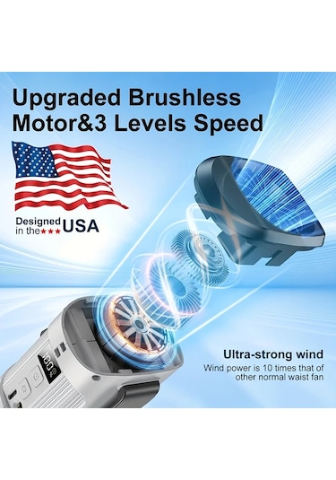 Xuweiwei Siyah Taşınabilir Hızlı Soğutma Fanlı Güç Bankası Şarj Edilebilir Batarya El Feneri Kamp Ofis Kullanımı