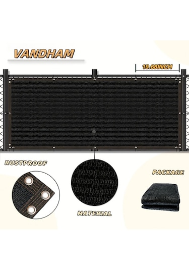 Elmpaly Ağır Hizmet Gizlilik Çiti 150gsm Rüzgar Toz Örtü Kahverengi 100x200cm