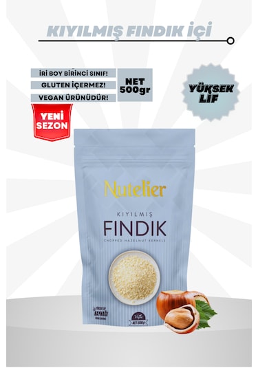 Nutelier Kavrulmuş Kıyılmış Pirinç Fındık 500 G