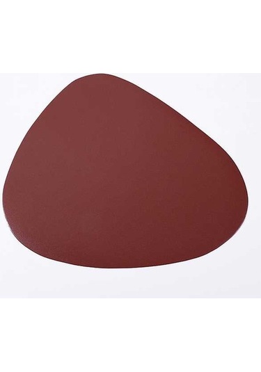 Ulzyvf Şarap Örtüsü, Kırmızı Deri Altlıklar, Kaymaz, 4'lü Set Şarap Kırmızısı