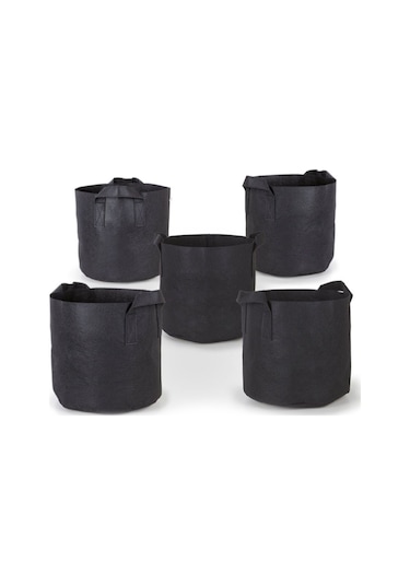 Suofeng 5'li Set 7 Galon Nefes Alabilir Sağlam Dokunmamış Kumaş Bitki Torbaları, Bahçe Ve İç Mekan Dikimi İçin