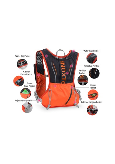 Yuntech01 Hafif 5l Bisiklet Sırt Çantası - 1.5l Su Torbası Ve 2 Şişe İle Outdoor Sporlar İçin Yeşil