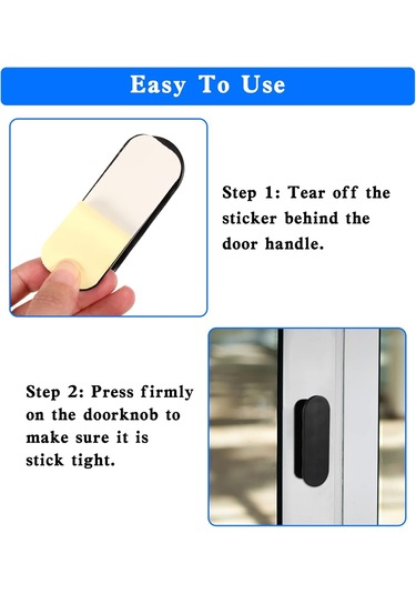 Paket Yapışkanlı Balkon Kapı Kolları, Dış Mekan Veranda Kapı Kolları, Mobilya Kolları, Cam Kapı Ve Pencere Kolları İçin Çekmece Kulpları - Siyah