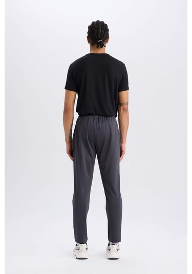 DeFactoFit Sporcu Jogger Eşofman Altı Slim Fit Dar Kesim Standart Paça Skuba Dalgıç Kumaş Beli Lastikli Düz Paça E3930AX24WNAR206 Antrasit