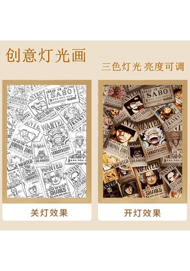 Karikatür One Piece Nika Luffy Gear 5 Işık Lambası Zoro Ace Hediye 20 Çok Renkli