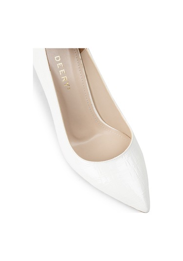 Deery Rugan Beyaz Stiletto Kadın Topuklu Ayakkabı - 0k101zbyzm01 Beyaz