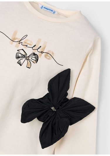 Mayoral Kız Çocuk Toka Ve Sweatshirt Set Bej