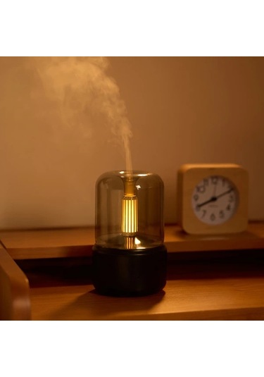 Techbloom Yükseltilmiş Ultrasonik Aromaterapi Lambası White Yumuşak Işık Yatak Başı Atmosfer Lambası Nemlendirici Ve Hava Temizleyici