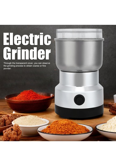 Gajeena 304 Paslanmaz Çelik + Abs Elektrikli Değirmen, Kahve, Tahıl, Fıstık, Baharat Öğütücü, Şeffaf Kapaklı, Hızlı Ve Eşit Öğütme, 110v Amerikan Şarjı Diğer