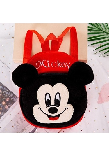 Çocuk Peluş Okul Çantası Karikatür Anaokulu Okul Çantası Kt1m03 Kırmızı