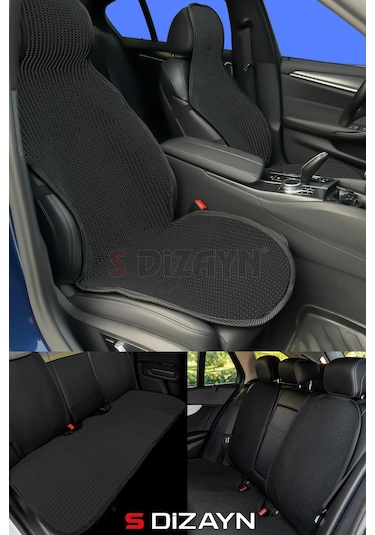 S-dizayn Oto Koltuk Koruyucu Kılıf Set Siyah Universal 2+3 Parça Ön Arka