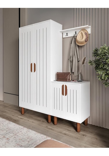 Afilli Leon Portmanto Ve Ayakkabılık Tamamı Mdf