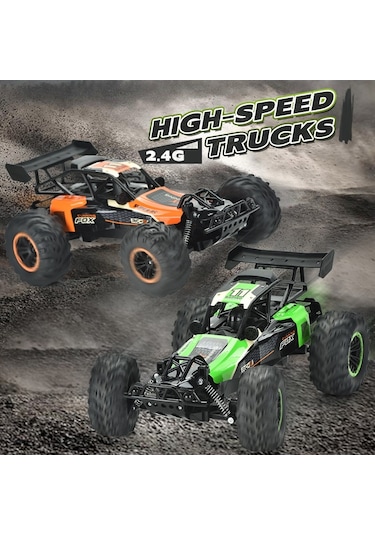 9010-3e 1:10 Kumandalı 40 Cm Dev Off-road Araba Şarjlı, 2.4ghz, Yüksek Hızlı Rc Arazi Canavarı - Yeşil