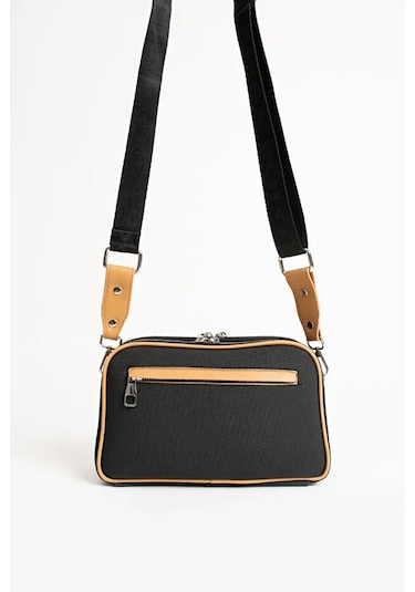 Just Polo Kadın Günlük Kullanıma Uygun Lakoste Ayarlanabilir Askılı Lüks Omuz Çantası Shoulder Bag Siyah Taba