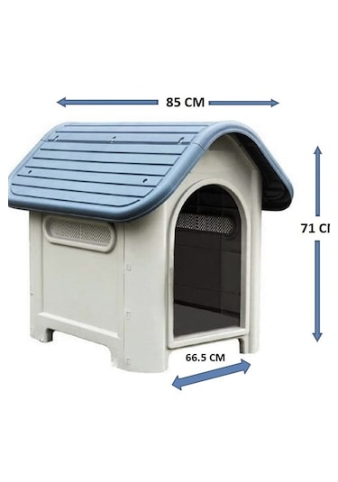 Missidea Brave Paws Plastik Köpek Kulübesi 85x71x66 Cm Mavi