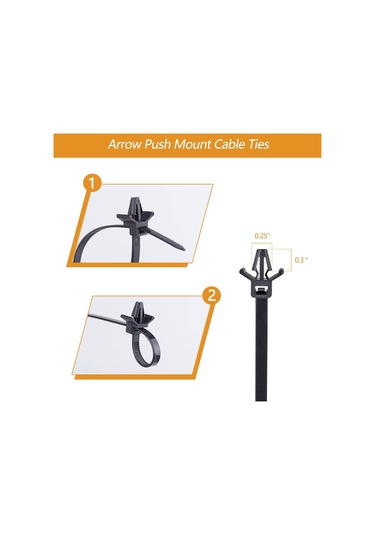 160pcs Evrensel Push Montaj Kablosu Zip Kravat Arabalarla Uyumlu Tekne Römorku Polaris Utv