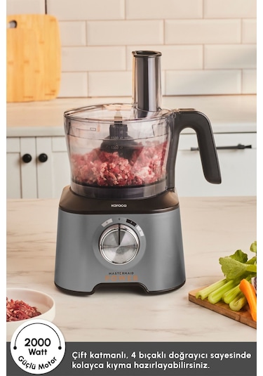 Karaca Mastermaid Power 10 in1 2000 W Mutfak Robotu