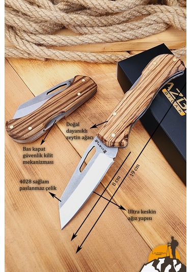 Zeytin Sap Kamp Çakısı Outdoor Piknik Çakısı Bahçe Çakısı Çkp-823 Çok Renkli