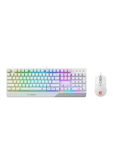 MSI GG Vigor GK30 Combo White RGB Türkçe Klavye Mouse Set