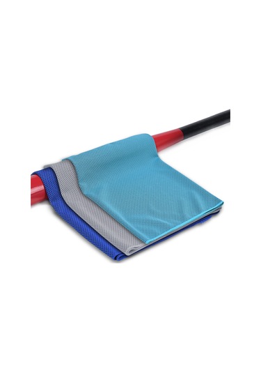 Xiyyadms 3'lü Spor Soğuk Hisli Havlu - Mavi+kral Mavi+gri 30x100cm Hızlı Kuruyan, Teri Emici, Spor, Outdoor Ve Yaz Kullanıma Uygun Çok Renkli