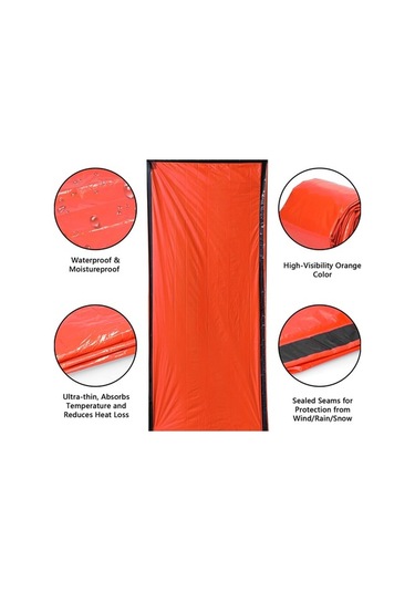 Pazly Portatif Turuncu Uyku Tulumu Seti, 2 Adet, Hafif Ve Kompakt, 2 Boyut Seçeneği Turuncu