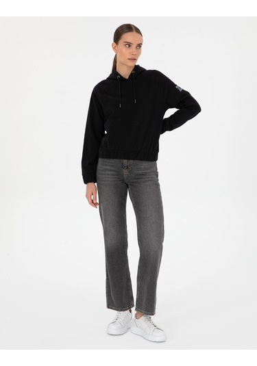 Pierre Cardin Kadın Siyah Sweatshirt 50312020-vr046 Siyah