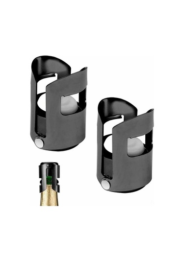 Konesam 2 Adet Paslanmaz Çelik Şampanya Muhafaza Korku, Vakum Kapaklı Şarap Prosecco Şişe Tıkacı, Aroma Ve Tazelik Koruyucu, Ev Bar Ve Mutfak Aksesuarı