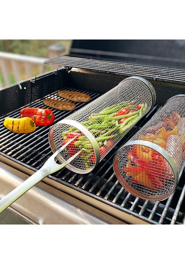 Jeehugo 304 Çelik Küçük Dış Mekan Izgara Kafesi 20x9cm, İğne İle, Fcm Onaylı, Deri Kutulu Tekli Paket Çok Renkli