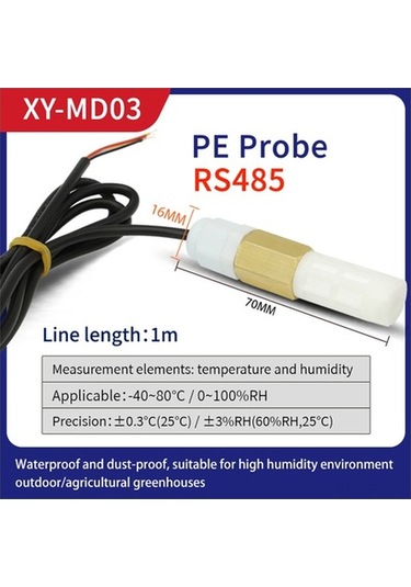 Ulzyvf Endüstriyel Nem Ve Sıcaklık Sensörü - Rs485 Modbusrtu, Ip67 Su Geçirmez, -40 C - 120 C Dayanıklı