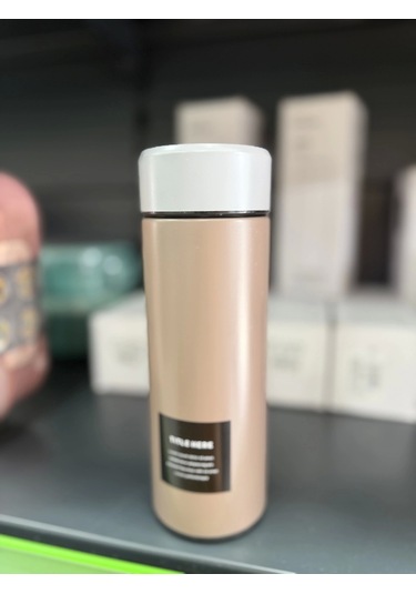 Paslanmaz Çelik Termos Su Şişesi 350ml Vakumlu Kapak Kahve İthal Ürün Kahve