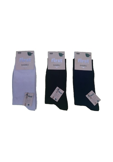 Bonbonetti 12 Çift Karışık Renk Dikişsiz Bambu Çorap Çok Renkli