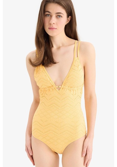 Defacto Regular Fit Nakışlı Brodeli Mayo-fall İn Love B6898ax25smyl106 Sarı Defacto Regular Fit Nakışlı Brodeli Mayo-fall İn Love B6898ax25smyl106 Sarı