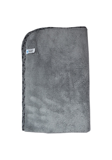 Spark 2316 Mikrofiber Peluş Oto Kurulama Bezi 60X90 Cm. Gri 1 Adet