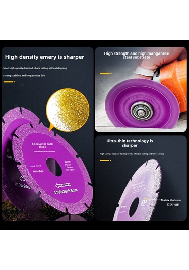 Yunboo Profesyonel Mermer Seramik Kesici: Ultra İnce Taş Panel, Porselen, Granit Kuru Kestiği - Kırılma Olmadan, Keskin Ve Verimli Φ100x10 Açılmaz