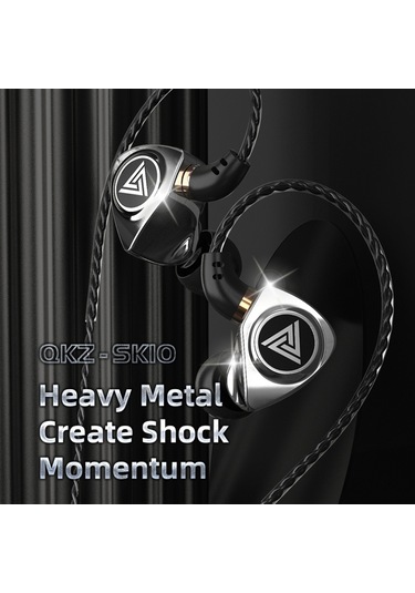 Mufunye Qkz Sk10 Dinamik Sürücü Kulaklık Hıfı Bas Kulaklık Spor Gürültü Önleyici Kulaklık 3.5mm Kablolu Kula