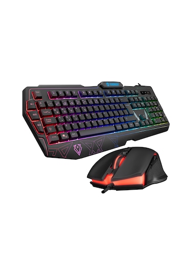 Everest KM-6168 Formula Combo USB 3 Makro Tuşlu RGB Q Oyuncu Klavye Mouse Set