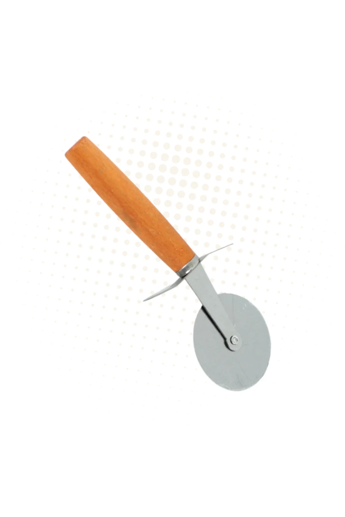 Ahşap Saplı Pizza Kesici Paslanmaz Çelik Bıçaklı, Pratik, Dayanıklı Ve Ergonomik Çelik