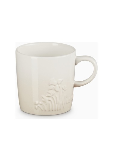Le Creuset Jardin Çiçek Desenli Seramik Kupa Meringue