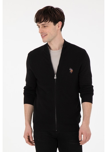 U.s. Polo Assn. Erkek Siyah Hırka Triko 50288871-vr046 Siyah