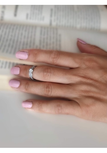 Baget Tektaş Sıralı Model Eklem Kıkırdak Kemik Ayarlanabilir Gümüş Renkli Yüzük Silver