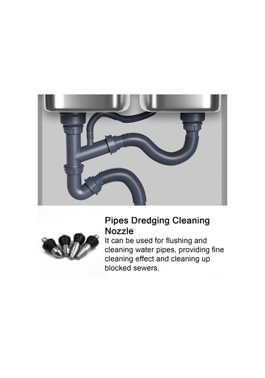 Vkemall Stainless Steel Boru Tıkanıklık Açıcı, Yüksek Basınçlı Temizleme Ucu, 1/4 İnç Uzun Uçlu, Kanal Ve Su Boruları İçin