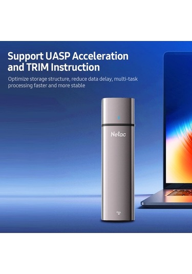 Novahub Netac Wh21 M.2 Sata Taşınabilir Hard Disk Kılıfı - Alüminyum, Dahili Kablo, Yüksek Hız, Kompakt Tasarım