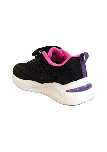 Kinetix Bosb Siyah-fuşya Cırtlı Fuspetli Kız Çocuk Spor Ayakkabı Siyah - Pembe