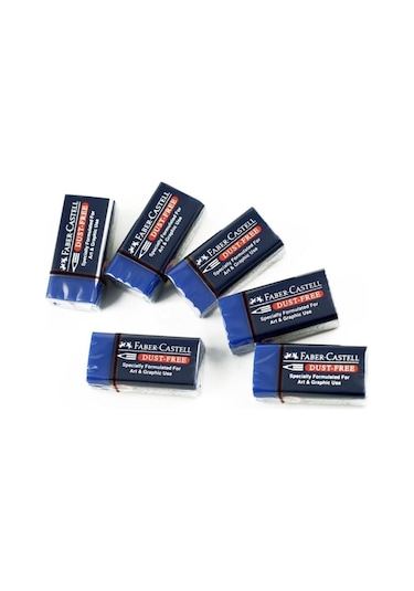 Faber Castell Faber-Castell No:24 Orta Boy Mavi Sınav Silgisi 10 Adet