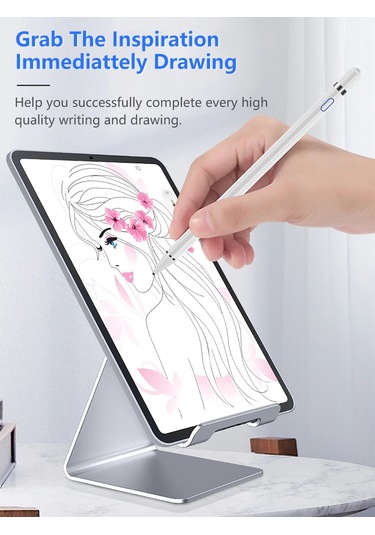 Dokunmatik Şarjlı Tablet Kalem Stylus iPad Uyumlu Samsung Çizim