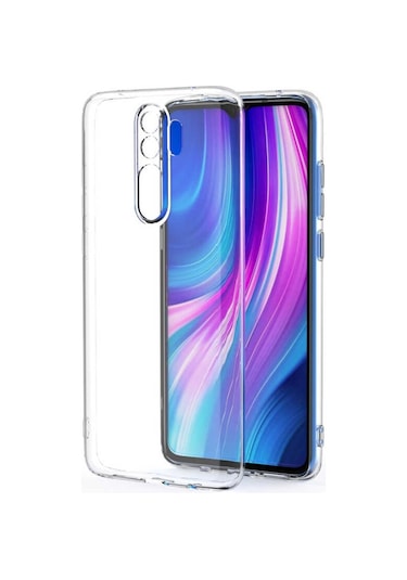 Xiaomi Redmi Note 8 Pro Kılıf Zore Kamera Korumalı Süper Silikon Renksiz