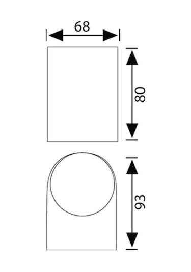 Dış Mekan Çift Yönlü Aplık Ip44 Ampul Dahil Antrasit