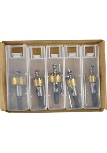 5 Adet Yüksek Hızlı Çelik Matkap Deliği Açıcı, Delikli Boru Raybası